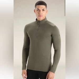 Icebreaker Men's Merino 200 Oasis Long Sleeve Half Zip Thermal Base Layer